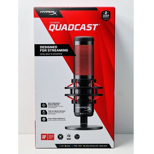 하이퍼엑스 쿼드캐스트 HyperX QuadCast USB 콘덴서 마이크 게이밍 전문가용