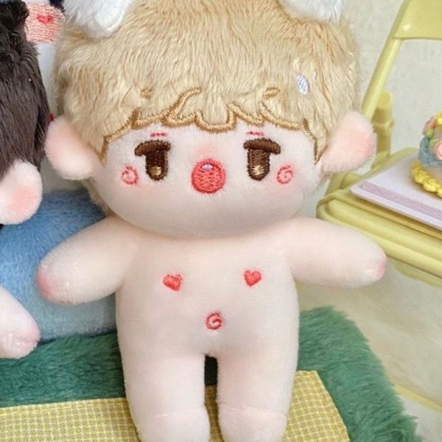 모카돌 10cm솜인형 골드 돌돌 무속성 인형 아이돌인형, 1개