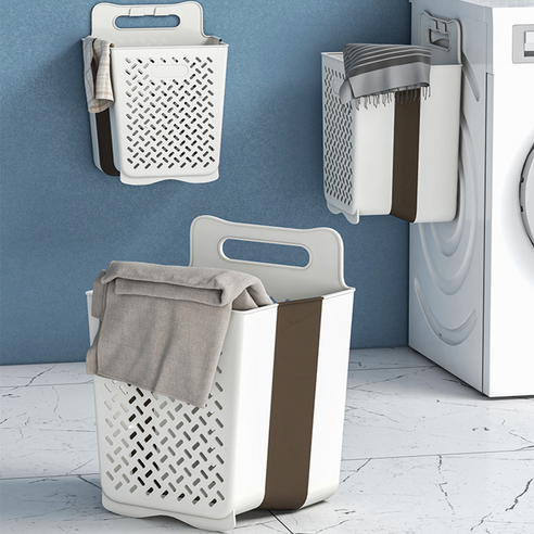 니녹 대형 벽걸이 접이식 빨래바구니 – 다용도 세탁통 다이소빨래바구니