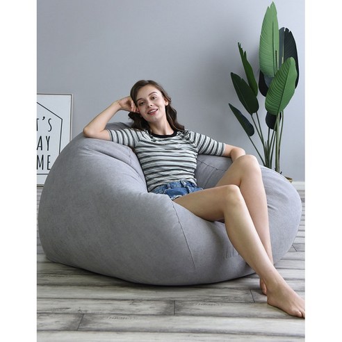 패브릭 빈백 일인용 소파 무지 콩주머니 소프트 의자, 존향대형(직경 120cm), 02번