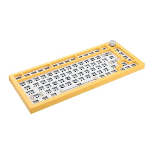 NT75 3/5pin 핫 스왑 가스켓 기계식 키보드 DIY 키트, 노란색, 33.5x13.5cm, ABS PC