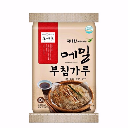 봉평촌 메밀 부침가루 1호 800g 1개 국내산메밀 에스틴리얼 Best Top5