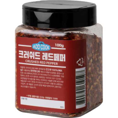 라이브 ADDCOOK 크러쉬드레드페퍼, 100g, 1개