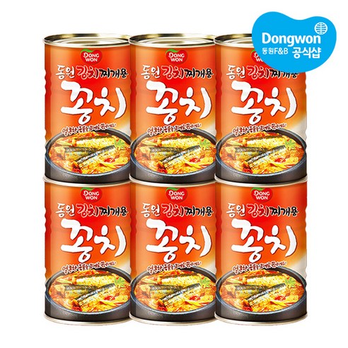 동원 김치찌개용 꽁치 통조림, 300g, 6개