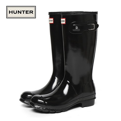 헌터 레인부츠 주니어 오리지널 글로스 블랙 JFT6000RGL-BLK