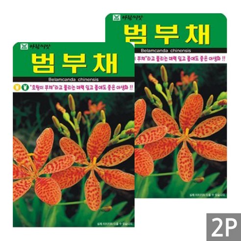 세인화분 범부채 70립 - 야생화 여러해살이 꽃 씨 씨앗, 2개