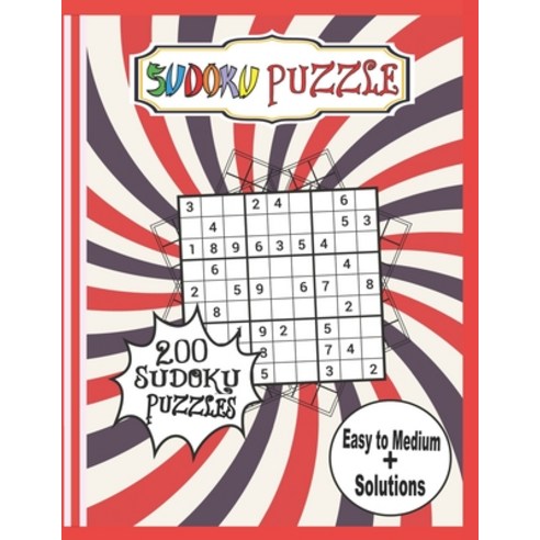 SUDOKU PUZZLE 200 SUDOKU PUZZLES easy to medium + solutions: this sudoku puzzles is the perfect choi... Paperback, Independently Published, English, 9798700748896