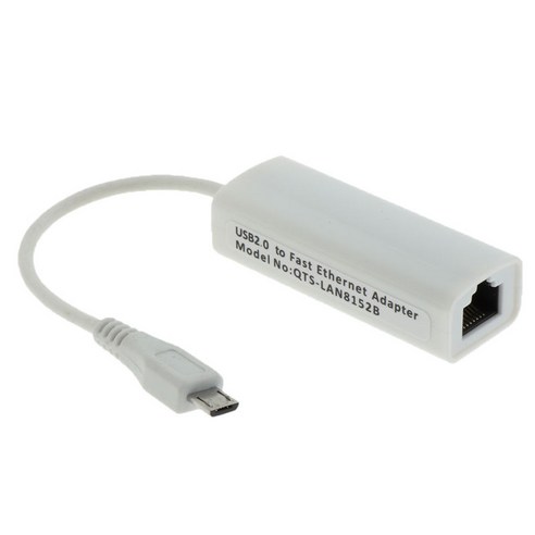 마이크로 USB 2.0-이더넷 네트워크 LAN 어댑터 100Mbps, 화이트, 설명, 설명