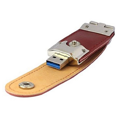 16GB USB U 디스크 휴대용 가죽 플래시 드라이브는 USB ZIP / HDD 부팅을 지원합니다. 데이터에 적합합니다., 하나, 갈색