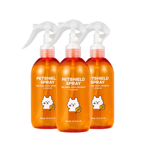 펫쉴드 항균 탈취 고양이 스프레이 본품, 3개(5%할인), 본품(300ml), 900ml