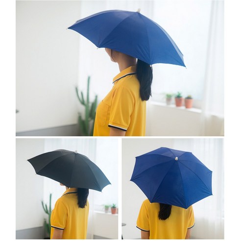 파라솔모자 머리모자 우산모자, 네이비
