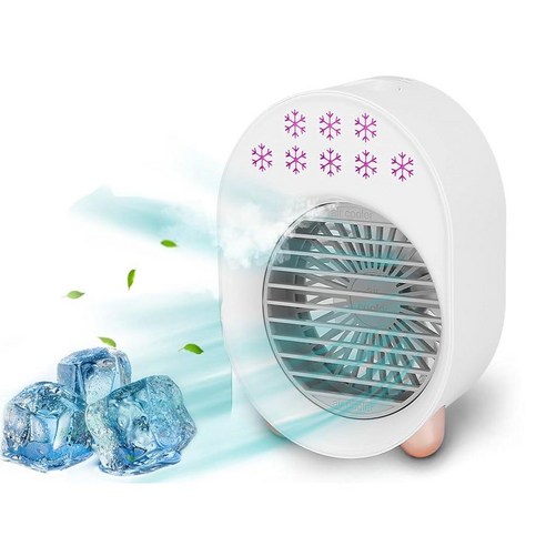 KOCASO Portable Air Conditioners Fan 4 In 1 Desktop Conditioner Fan Water Mist Cooling USB Recharge