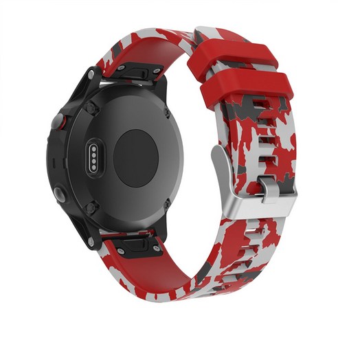 Garmin Forerunner 935 945 Quatix 5 Sapphire 스트랩 가민 QUICKFIT 22mm 방수 실리콘 프린트 위장 손목대 퀵 릴리스 손목 시계줄, #3, Quick Fit 22mm