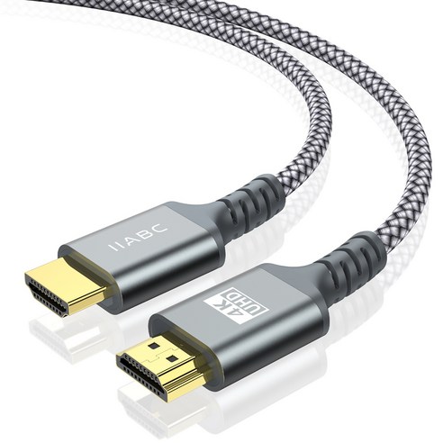 4K HDMI 케이블 1M 1팩 IIABC 고속 18Gbps HDMI 2.0 편조 케이블 4K 60Hz HDR 오디오 리턴(ARC)
