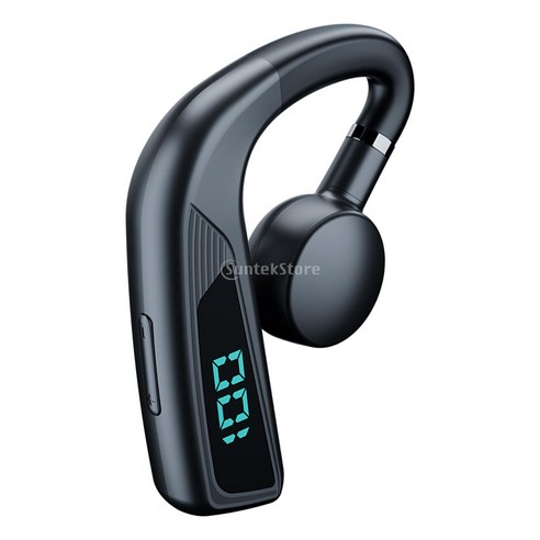 GUIPING V18 LED 골전도 귀걸이 블루투스 무선이어폰, 블랙