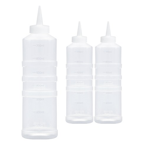 일상속반짝 국내생산 잘라쓰는 소스통 1구 뚜껑 미포함, 3개, 700ml