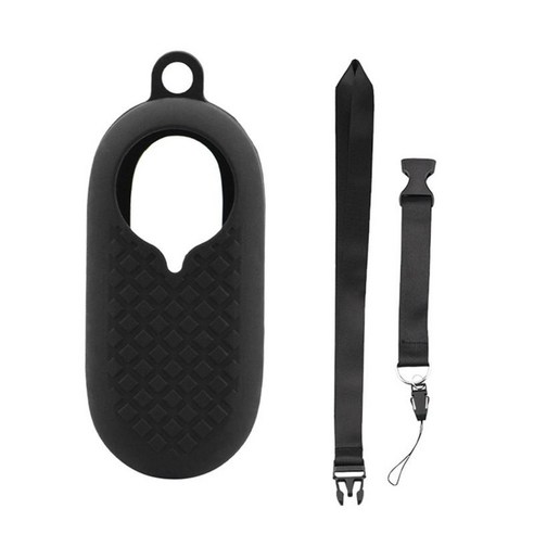 Insta360 GO2 카메라용 실리콘 보호 커버 케이스, 블랙 바디 커버, 6.1 x 2.5 x 2cm