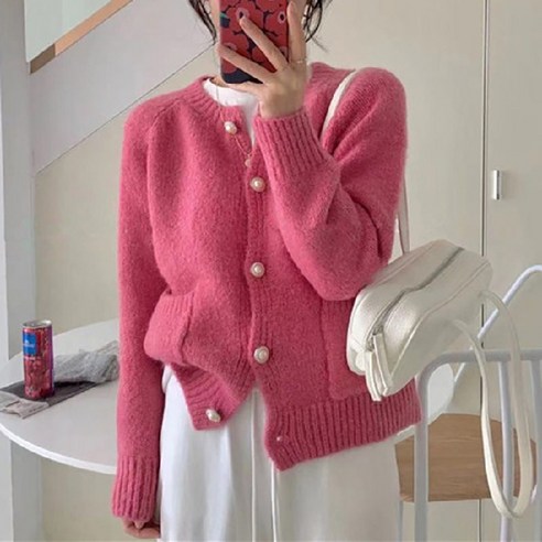 Mao복고풍 부드러운 스타일 달콤한 스웨터 가디건 가을 겨울 새로운 한국어 스타일 느슨한 게으른 스웨터 유행 코트
