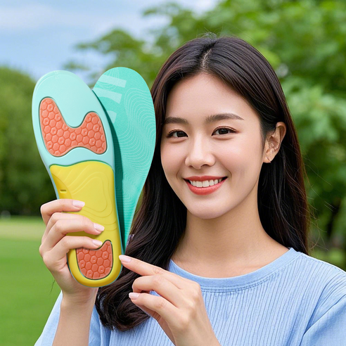 발 건강을 위한 완벽한 솔루션, 기능성 아치 지지 쿠션 깔창