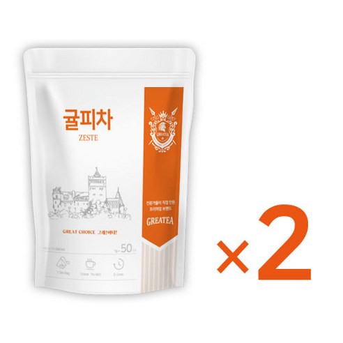 Greatea 그래이티 제주도 귤피 진피 차 50티백, 2개, 50개입, 1g