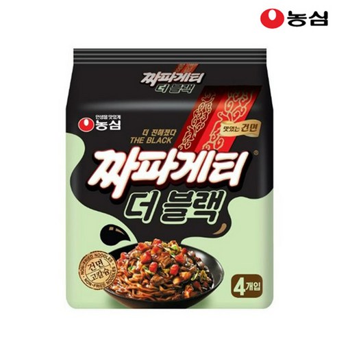 짜파게티 더 블랙 116g, 4개