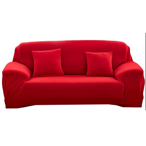 솔리드 컬러 탄성 소파 커버 1/2/3/4 좌석 단면 코너 소파 소파 커버 현대 슬립 커버 의자 수호자 거실, 70x80cm Pedal, Red