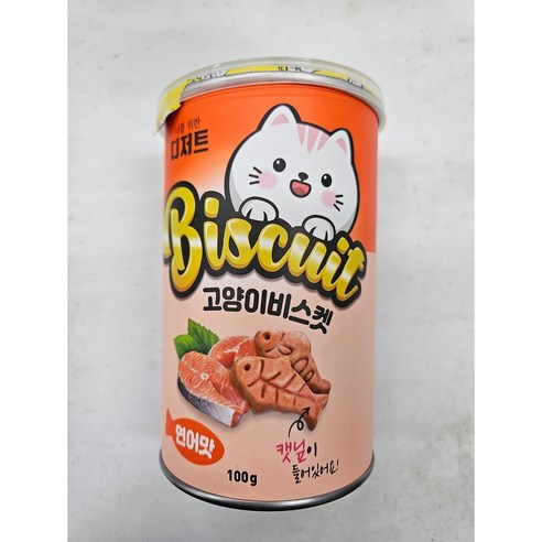 너를위한디저트 고양이 비스켓, 연어맛, 100g, 12개