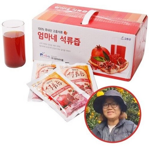 100% 국내산 고흥 석류즙 80ml x 60포, 60개