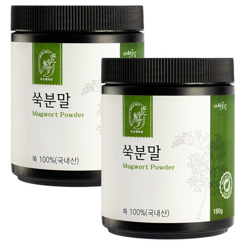 두손애약초 쑥분말 쑥가루 100% 쑥라떼 국산, 180g, 2개