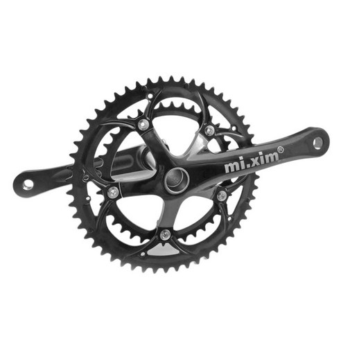 디럭스 자전거 크랭크 셋 6-10 체인 휠 BCD 130mm 170mm 크랭크 암 53/39T 산악 도로 자전거 부품 용 체인 링, 130BCD, 알루미늄 합금, BB 없음