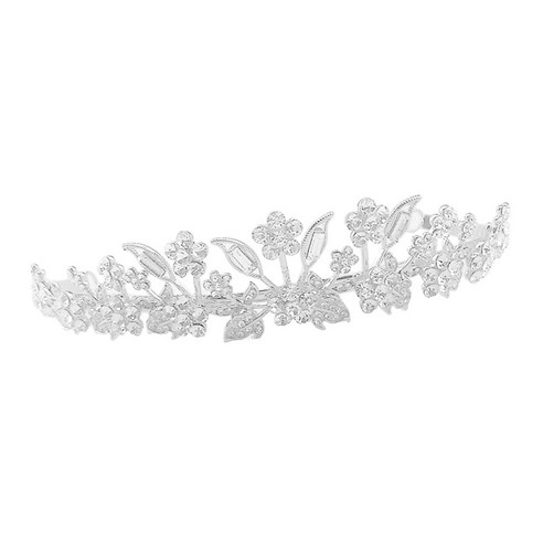 FCSHOP 1 PC 신부 크라운 머리띠 라인 석 매화 크라운 신부 보석
