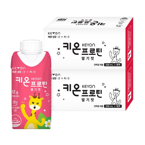 함소아 어린이 단백질 음료 키온 프로틴, 딸기, 200ml, 36개