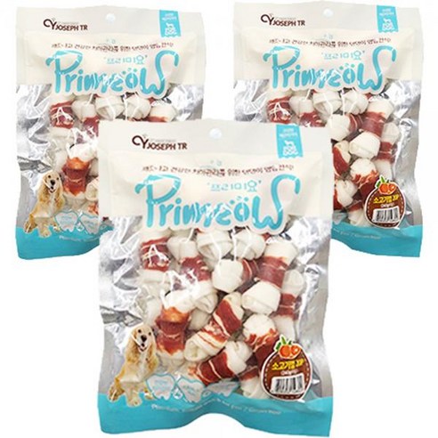 프리미요 강아지 딩고껌 7cm 중소형견 전용 덴탈껌, 240g, 3개, 소고기20p