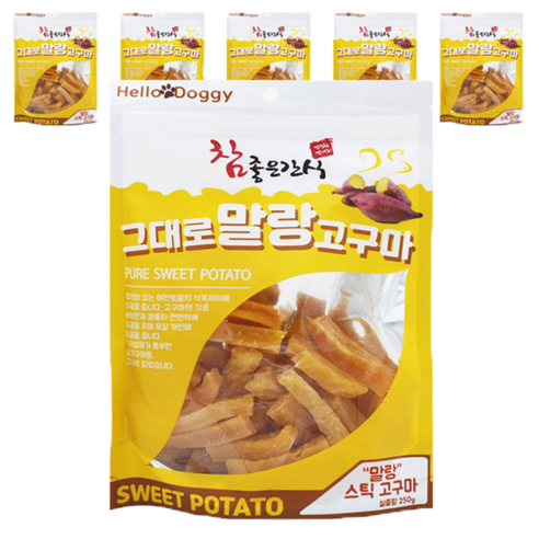 참좋은간식 그대로 말랑 스틱 고구마 건조간식 250g, 고구마맛, 6개