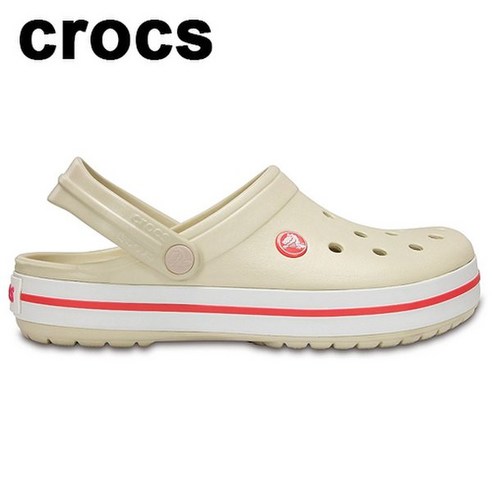 크록스 CROCS 샌들 성인 크록밴드 클로그 크림 11016-1AS