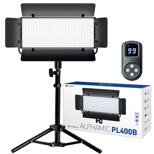알파믹 스튜디오 방송 촬영 LED 조명 PL400B 스탠드 세트, PL400B&LS8F, 1개