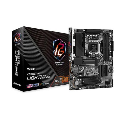 애즈락 X670E PG Lightning 메인보드 (AM5 DDR5 ATX) 에즈윈, 1개, 선택하세요