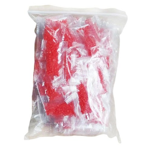 잉어를 위한 명확한 100x 탄력 있는 고무 펠릿 미끼 밴드 Bloodworm 빨간 벌레 미끼, 빨강 노랑, 1mm
