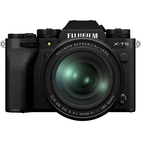 후지필름gf80mm Fujifilm 후지 필름 후지필름 X-T5 미러리스 디지털 카메라 XF16-80mm 렌즈 키트 – 블랙, Black_w/ XF16-80mm Lens