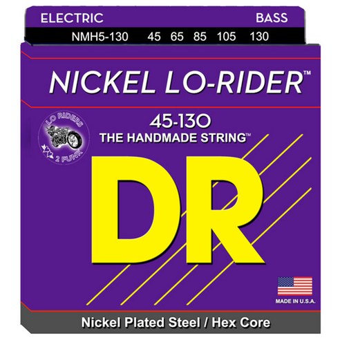 DR - Nickel Lo-Rider Bass Medium 5st 니켈 베이스 5현 스트링 045-130 (NMH5-130)