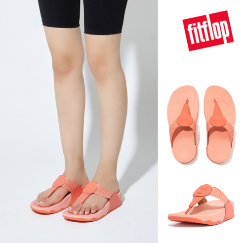 핏플랍 핏플랍 워크스타 파인스트라이프 웨빙 토 포스트 선샤인 코랄