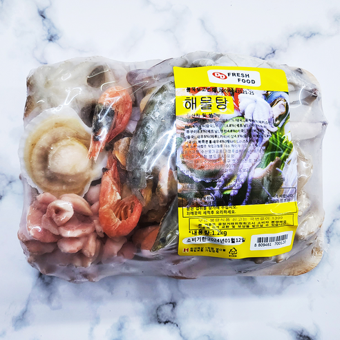 해물탕 양념 밀키트 재료, 1.2kg, 1개 해물파전밀키트