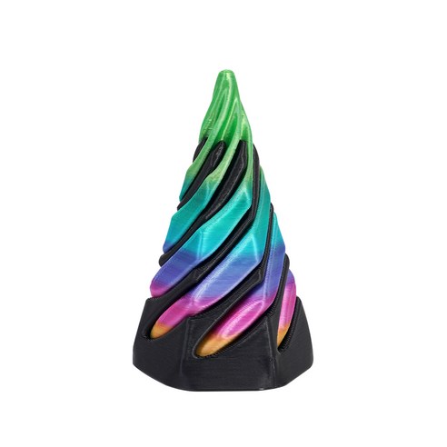 불가능한통과 피젯 퍼즐 3D프린터, 육각뿔 5.5cm, 레인보우 유니콘 (P021), 1개
