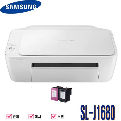 삼성전자 컬러 잉크젯 복합기 SL-J1680 + 잉크, 20/16ppm 잉크젯 복합기(SL-J1680) 1개