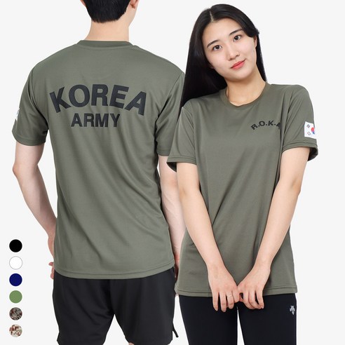 맨시티유니폼  KUNAWA GOMSIN ROKA Korea ARMY ROCARTY Short-Sleeved Functional Cool T-shirt Military T-shirt
