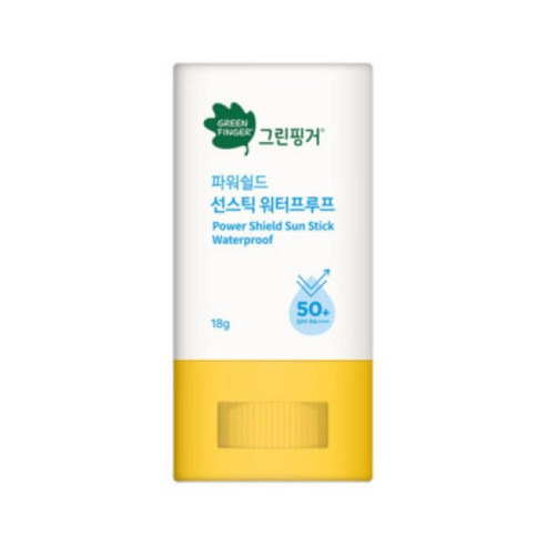 그린핑거 파워쉴드 선스틱 워터프루프 SPF50+ PA++++, 18g, 1개