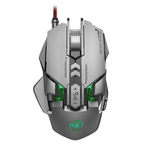 MTSHOP PC를 위한 타전된 광학적인 USB 쥐 게임용 쥐 7 색깔 RGB 백라이트, 회색, 13.6x7.8x3.8cm, 플라스틱