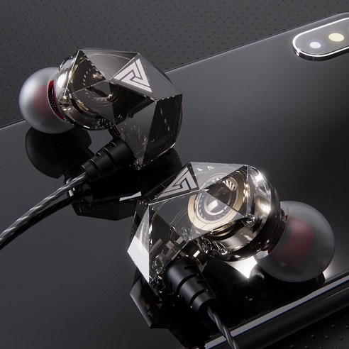 DFMEI -ear 헤드폰에서의 이중 -움직임 Vivo Huawei Oppo 일반 게임 K 노래 라인 제어 헤비베이스 스포츠 헤드셋 케이블, K7 【다이아몬드 블랙】