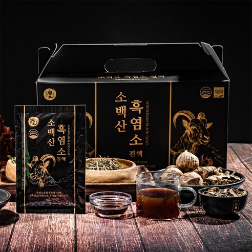 [황지원] 소백산 흑마늘 품은 흑염소진액 흑염소즙 엑기스 국내산, 120개, 70ml