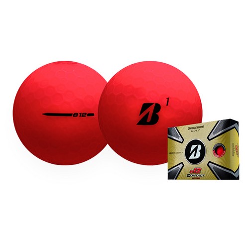 브리지스톤 E12 컨택트 비 CONTACT B 골프공 3PC, 레드, 3개, 3개